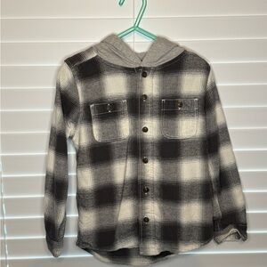 OshKosh B'gosh Black and White Plaid Button Down Shirt